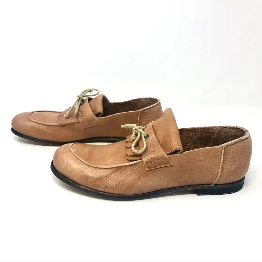 𝅺BIBLIOTEK (Fuso Orario) Italian Leather Shoes 39.5 - Picture 5 of 16